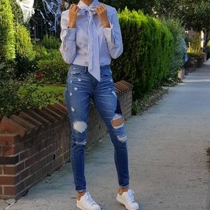 REWASH Ripped Blue Jeans Size 3/26 Woman's pants